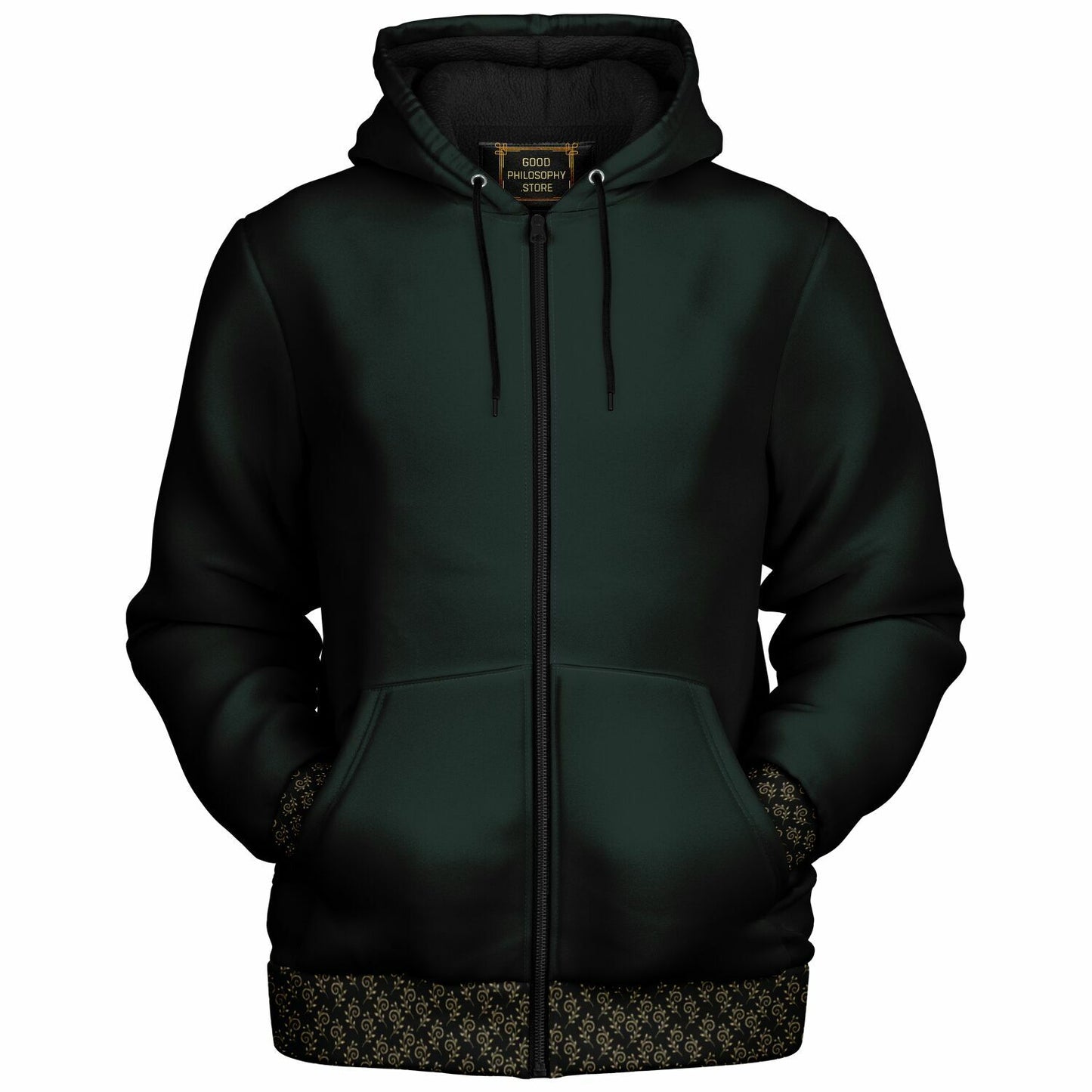 Ancient Wisdom - Extra-soft Zip-hoodie (green)