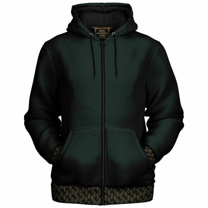 Ancient Wisdom - Extra-soft Zip-hoodie (green)