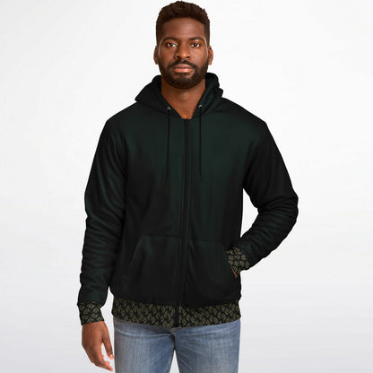 Ancient Wisdom - Extra-soft Zip-hoodie (green)